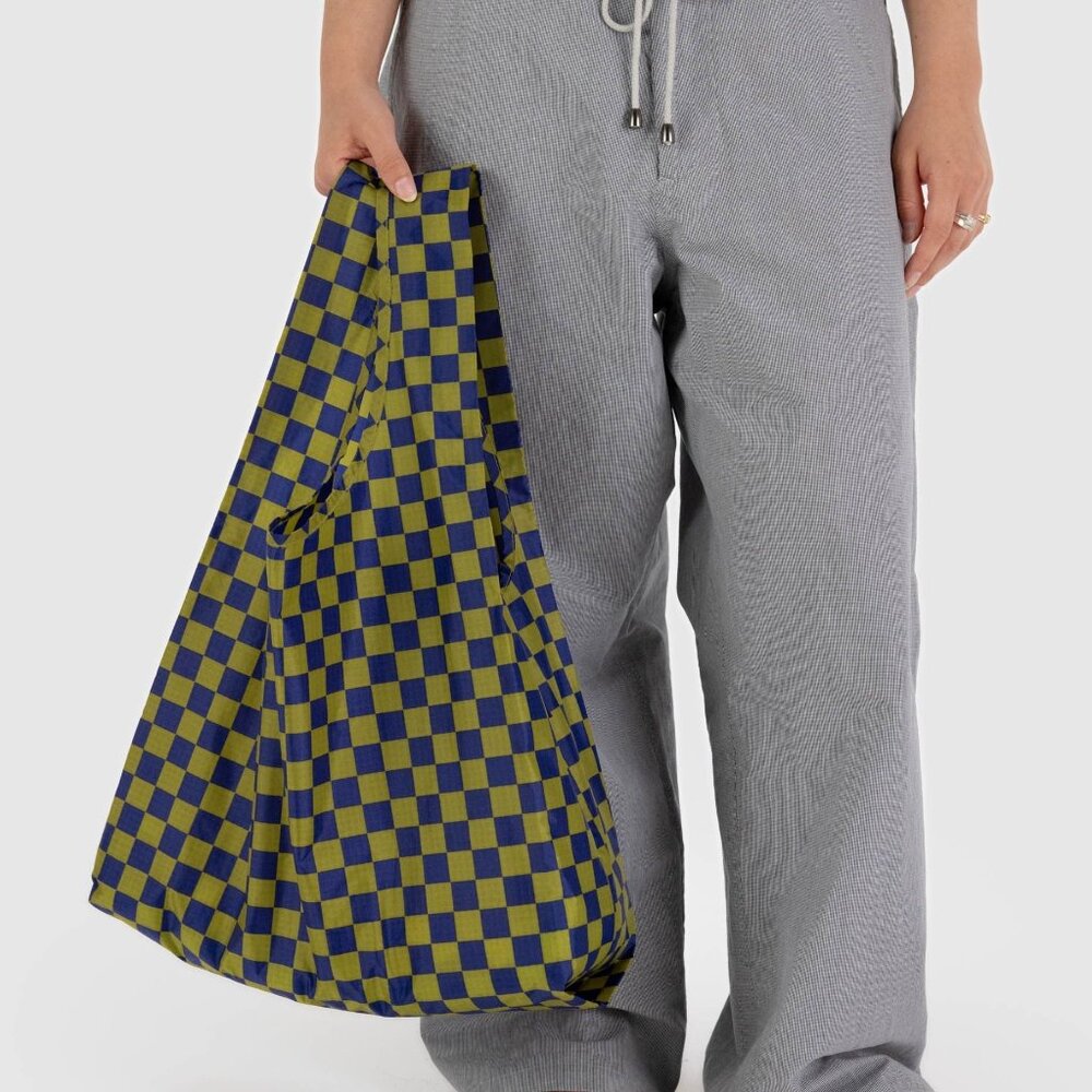 NWT Standard Baggu - Pear Navy Check